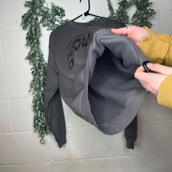 Harley Davidson | women gray crewneck pullover long sleeve - Picture 7 of 11